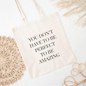 Cotton bag / eco-friendly fabric bag for shopping, jute bag, with funny saying, perfect as a gift, reusable