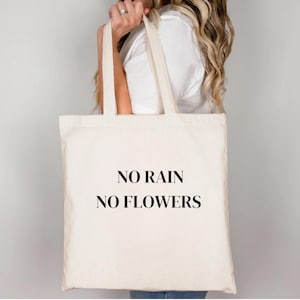 Cotton bag / Flowers / Eco-fabric bag for shopping, bag made of jute, with funny saying, perfect as a gift, reusable