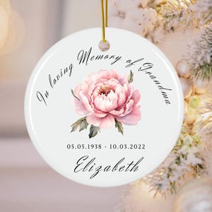 Ceramic ornament, loving keepsake grandma - grandpa loss of mother, personalized condolence gift, mourning, keepsake grandparents