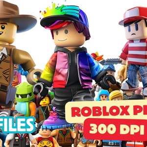 Roblox  T-shirt Design - 5 PNG Files, 3000 px Quality, Roblox Party! Kids Apparel