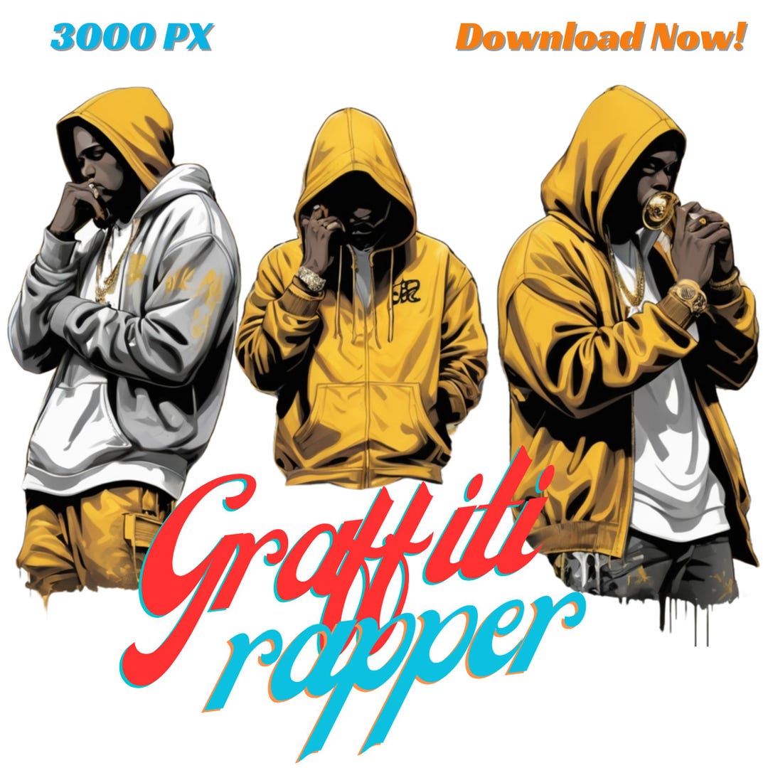 Graffiti Rapper for T-shirt Design High-quality PNG Files, Perfect for ...