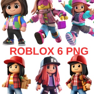 Roblox T-shirt Design - 6 High-Quality PNG Files, Perfect for Roblox Party Kids Apparel! 3000px Digitals