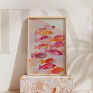 Tropical Fish Print: Whimsical Coastal Wall Art (Digital Download)