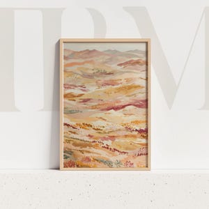 Abstract Desert Landscape Art Print: Modern Southwest Wall Decor