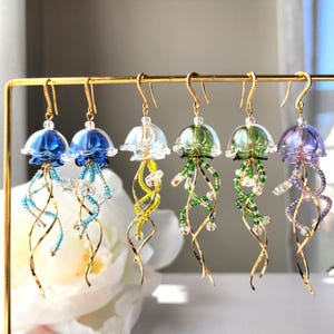 Sparkling Jellyfish Dangle Earrings