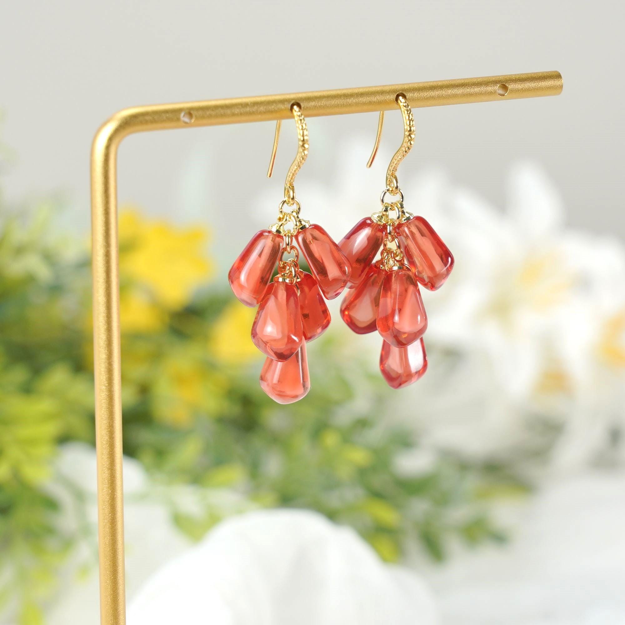 Orecchini a forma di limone giallo, orecchini pendenti delicati a forma di limone, orecchini leggeri a forma di limone, orecchini a forma di limone in