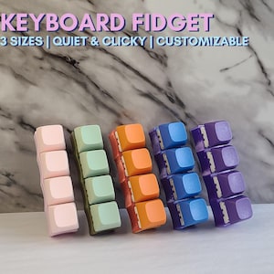Porte-clés personnalisé Fidget pour enfant, jouet sensoriel, sac pour femme, cadeau pour petit ami, clavier mécanique, Fidget imprimé en 3D
