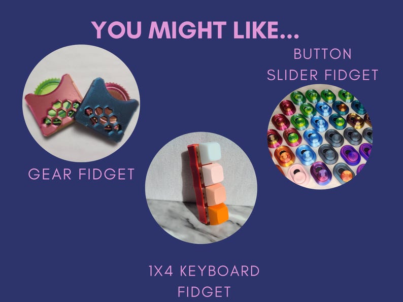 Keyboard Fidget Types Mechanical Keyboard Fidget Desk Toy Tech Gift Idea Present Stocking ...