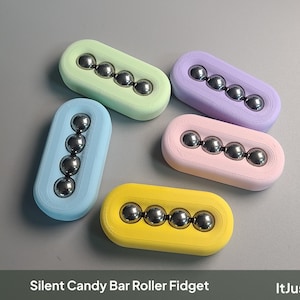 Stille Fidget Roller met roestvrijstalen kogellagers, een echte stressverlichter voor volwassenen, geschikt voor op kantoor en ter bevordering van de concentratie. Tactiele aarding, discreet, stil en draagbaar.