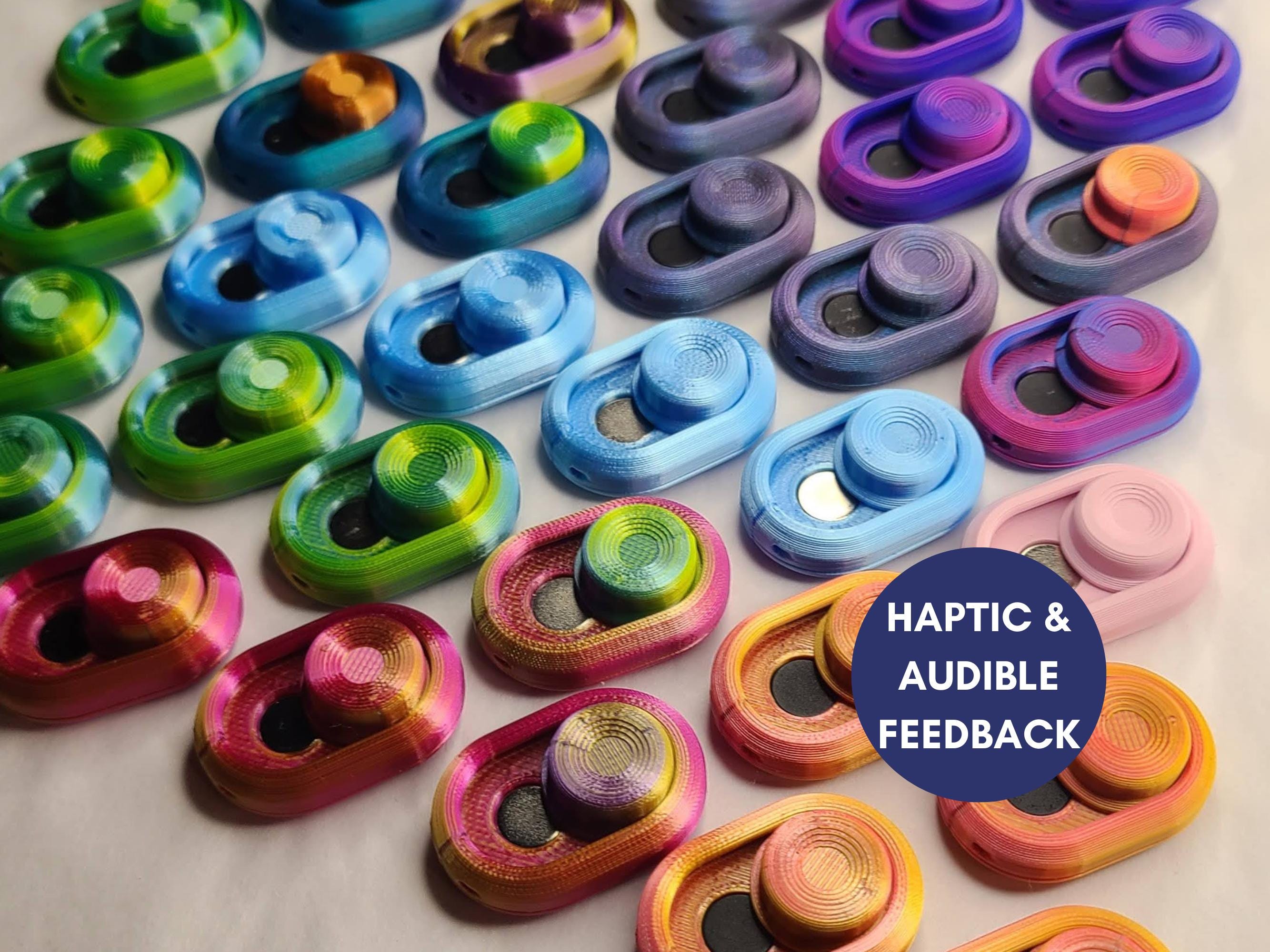 Haptic Slider Fidget Toy Student Fidget Keychain Gift Adult Fidget Clicker Gift Accessory Lanyard Fidget Keyring Sensory Toy School