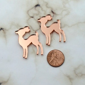 ROSGOLD MIRROR Reh Set mit 2 Cabochons aus Laser Cut Acryl