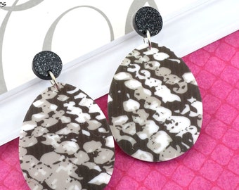 Snakeskin Drop Dangles Laser Cut Acrylic Earrings