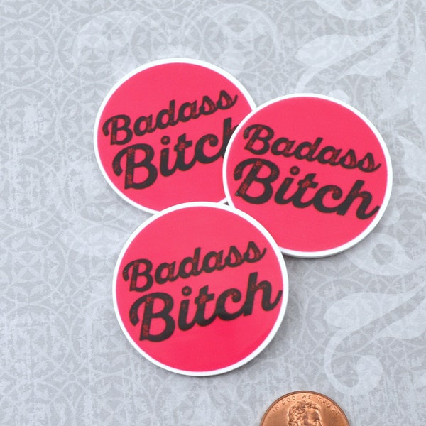 BAD@ss BITCH-Word cabochon en impression UV Laser Cut Acrylic