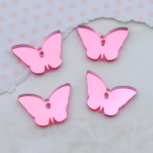 Roze Spiegel Vlinder Charms In Roze Spiegel Laser Gesneden Acryl