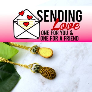 SWEET PINEAPPLE Sending Love 2 Necklace Set