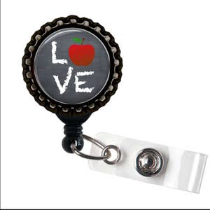 TEACHER LOVE Schwarzer Ausweishalter