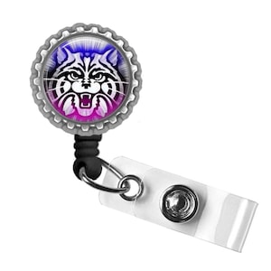Pink Wildcat University of Arizona ID-houder met intrekbare badgerol