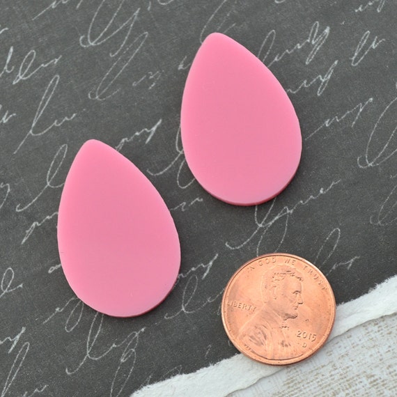 MUA BEAUTY BLENDER 2 Flat Back Pieces in Bubblegum Pink Laser Cut Acrylic 
