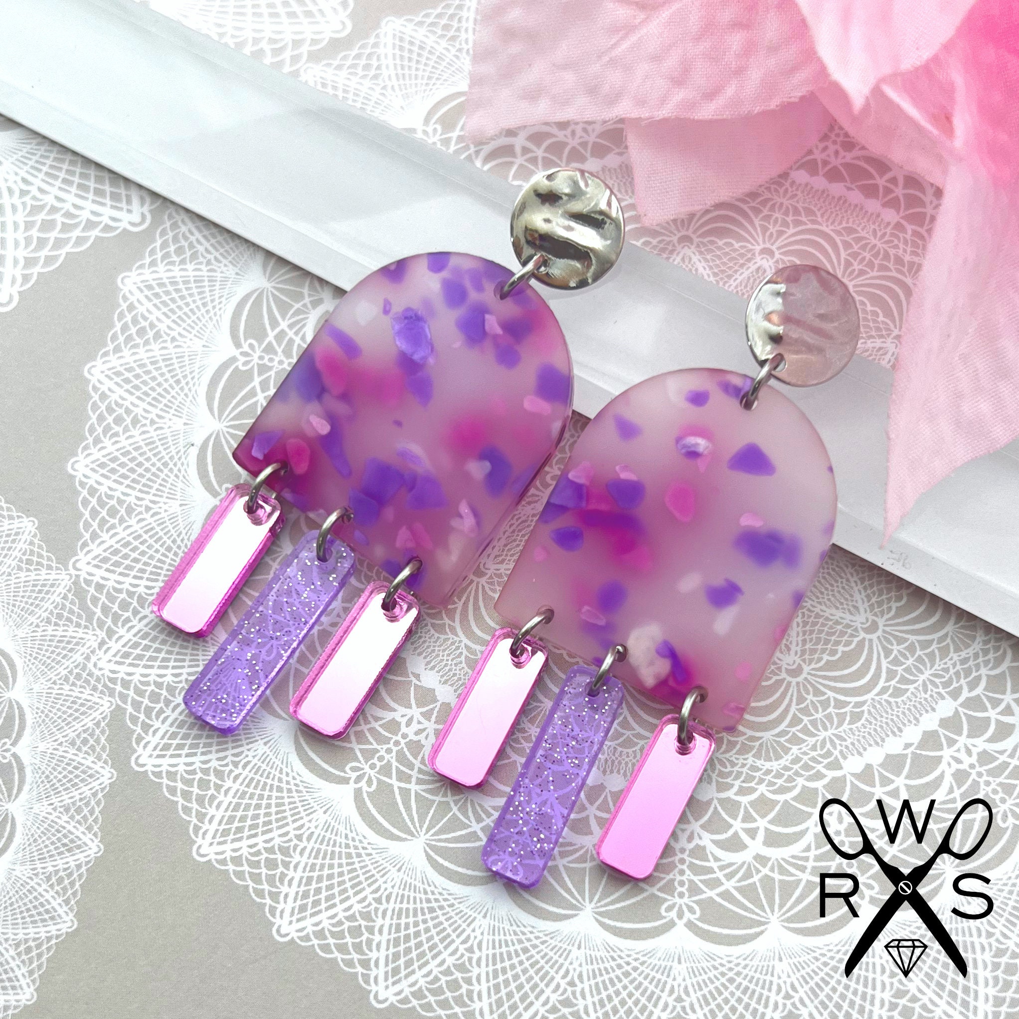 Reign Dangles in Purple Haze Etsy New Zealand