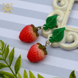 Strawberry Patch Dangle Earrings - Laser Cut Acrylic