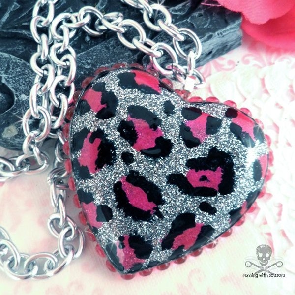 MEOW - Pink Leopard Print Necklace