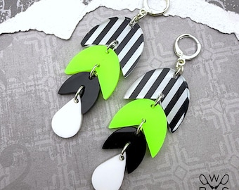 Havana Huggies In Stripes and Neon Yellow