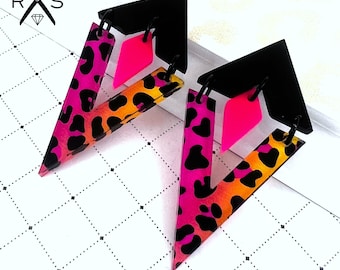 Cairo Dangles Pink Leopard