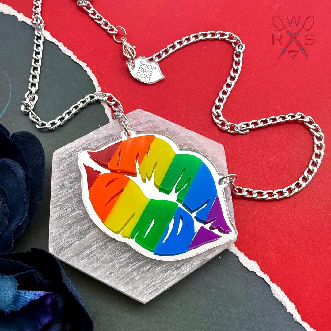 Buy Rainbow Kiss Necklace Online in India - Etsy