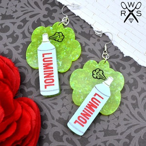 Luminol Earrings - Laser Cut Acrylic