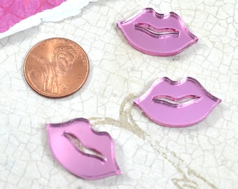 PINK MIRROR  LIPS 3 Pieces In Laser Cut Acrylic