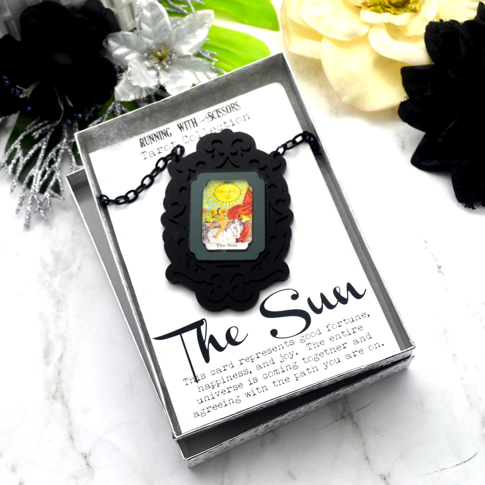 THE SUN - Tarot Collection - Laser Cut Acrylic -  Necklace