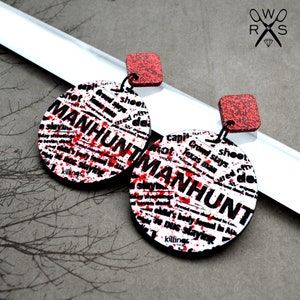 MANHUNT - レーザーカットアクリルダングルイヤリング
