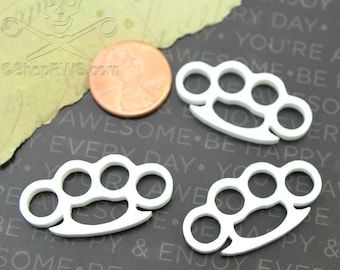 PURE WHITE KNUCKS 3 Pieces In Laser Cut Acrylic