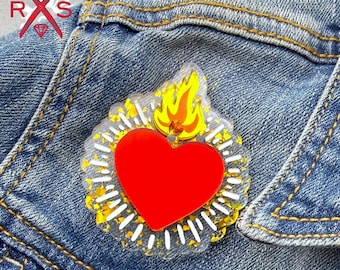 Blazing Heart Pin