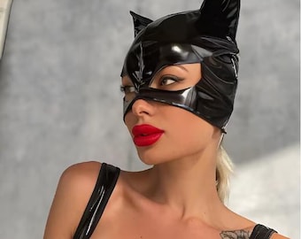 Modello per maschera da gatto – Costume di Halloween in lattice per cosplay, maschera fai da te su misura