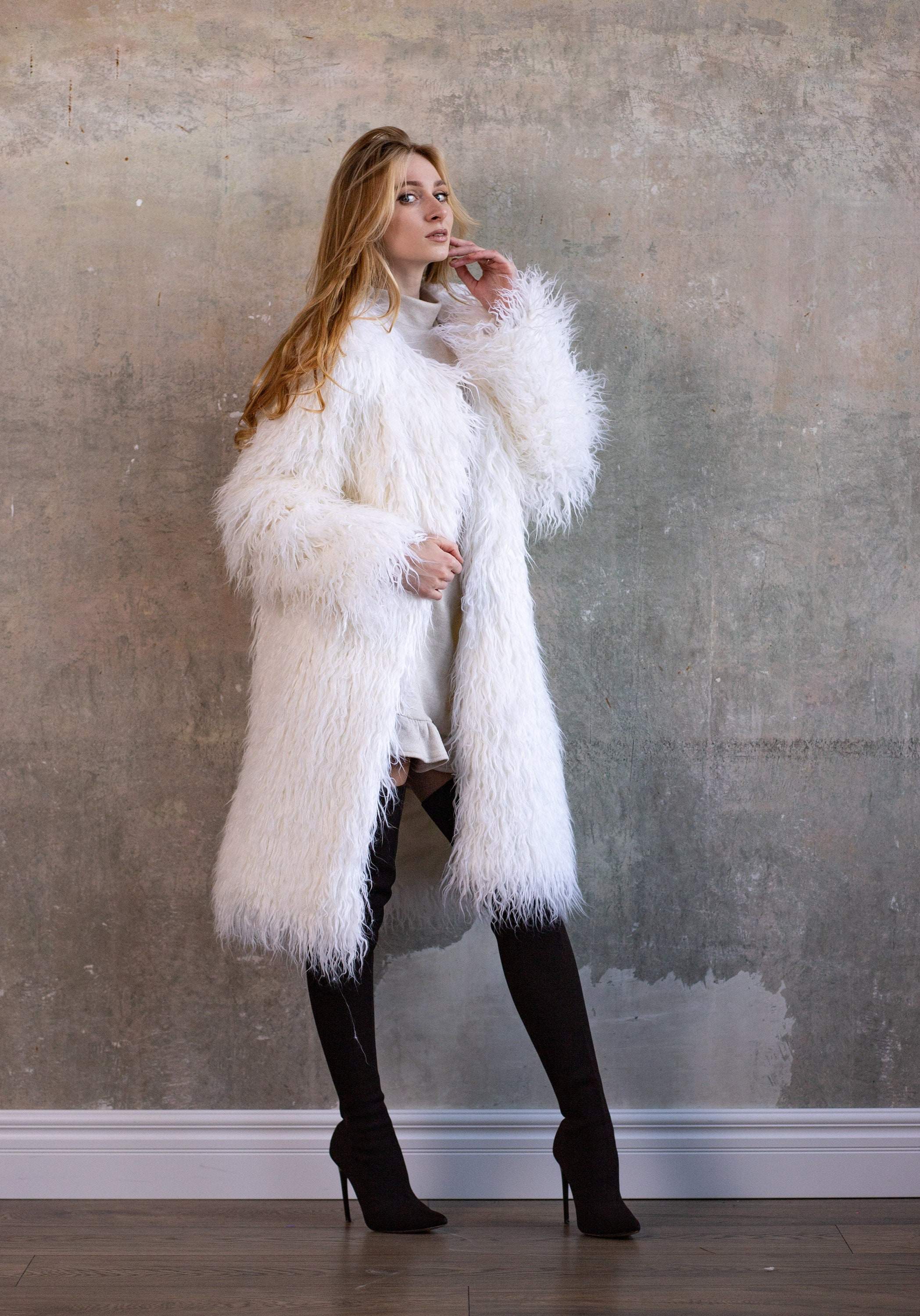 long white sable fur coat | SKANDINAVIK FUR