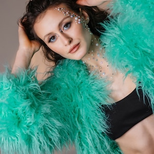 Shaggy fur coat \ feather jacket , festival clothing. faux Mongolian fur, llama. curly long fur coat, dance cape, stylish clothes| fursuit