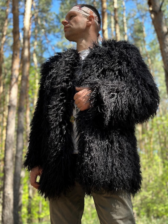 Mens Fur Coat Real | Shaggy Faux Fur  Shaggy Fur | Shaggy Fur