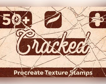 Timbri con texture screpolata per Procreate – 50 pennelli con effetto screpolato e invecchiato