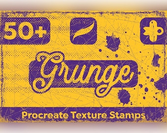 Timbri con texture grunge per Procreate – Oltre 50 pennelli effetto invecchiato