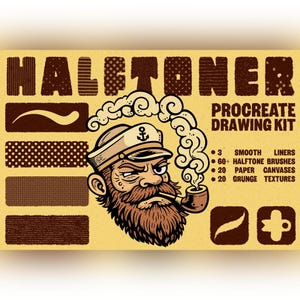 Halftone Procreate Brush Set – 60+ Comic Halftone Brushes