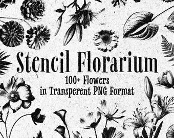 Paquete PNG de imágenes botánicas vintage: 100 ilustraciones de flores grabadas para carteles, bodas y diseño de impresión.