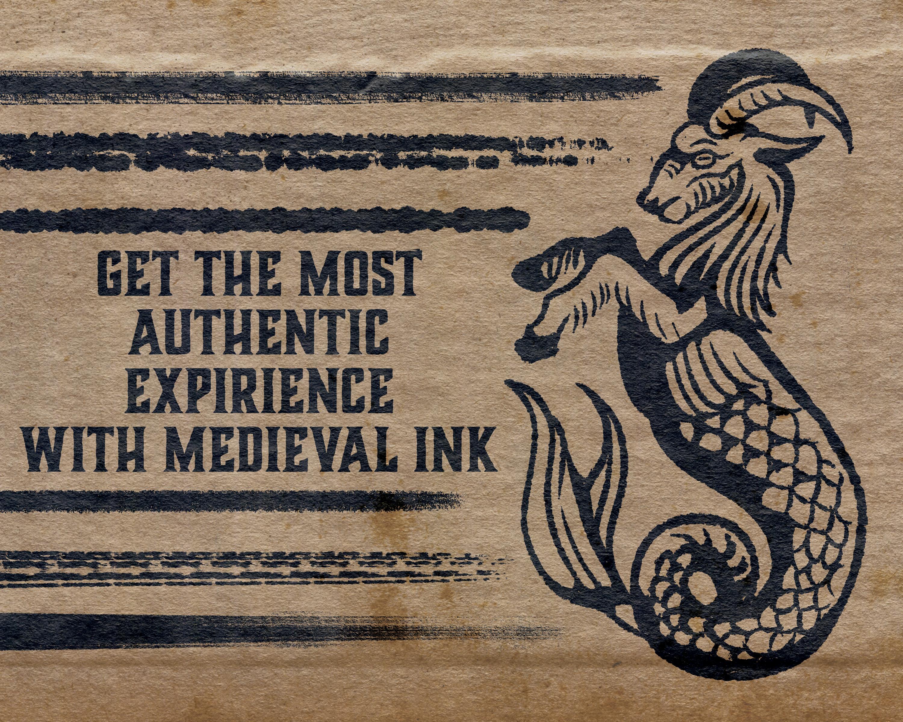 Midieval Ink Medieval Ink – Retro Procreate Brush Set + Adjustable Paper Canvases - Etsy
