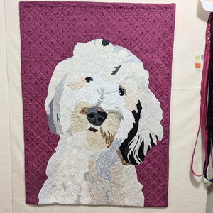 Custom Pet Art Quilt Wall Hanging, custom pet portrait, custom dog portrait, pet wallhanging, custom cat portrait image 5