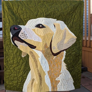 Custom Pet Art Quilt Wall Hanging, custom pet portrait, custom dog portrait, pet wallhanging, custom cat portrait image 1