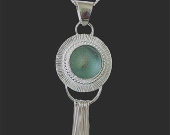 Authentic seaglass marble pendant