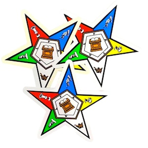 Order of Eastern Star-stickers (waterdicht)