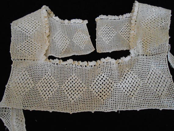 Vintage Crocheted Lingerie Top, Antique Crocheted