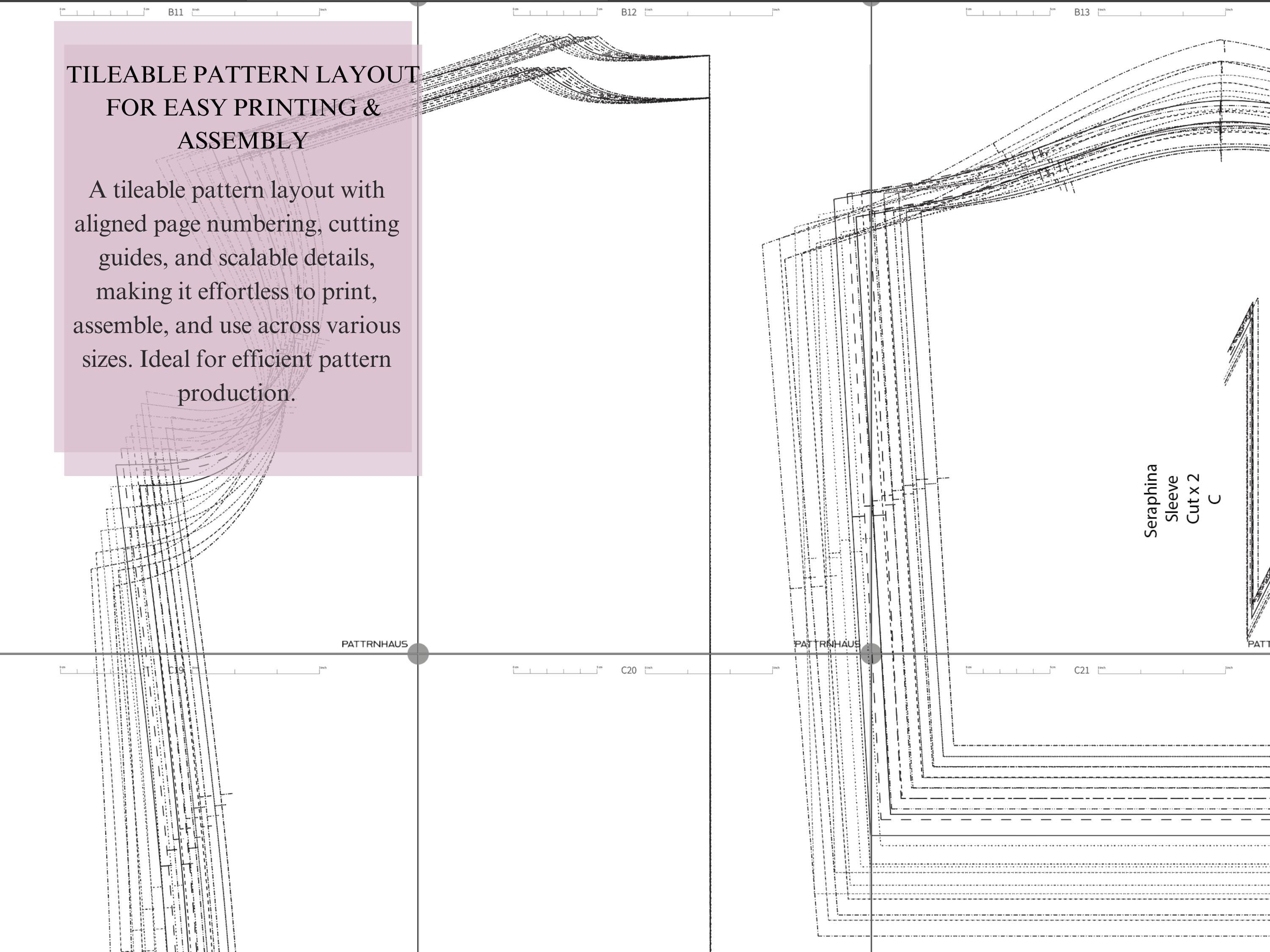 Pattern Layout Template for Seamless Sewing Pattern Formatting - Etsy