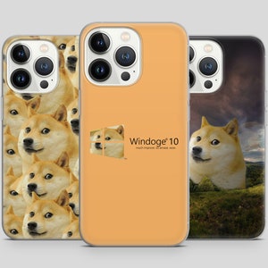 Doge Dog Phone Case Wow Meme Phone Cover fit for iPhone 15 Pro Max, 14 Plus, 13, 12, 11, XR, Samsung S24, S23, A54, A53, Pixel 8 Pro